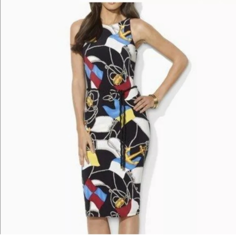 New Lauren Ralph Lauren Nautical Trapeze Dress Size Xlarge